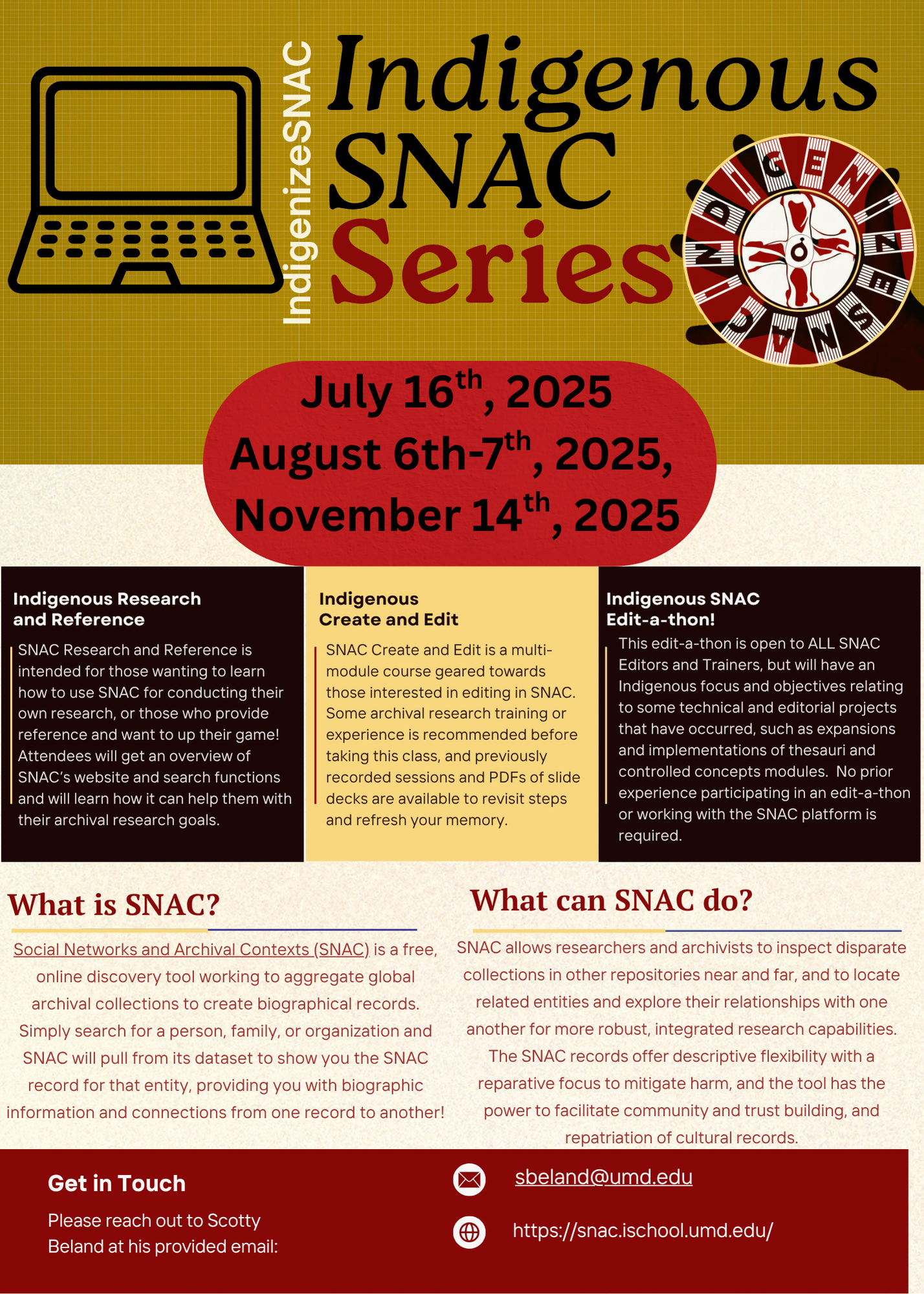 An organizational chart for SNAC's various working groups